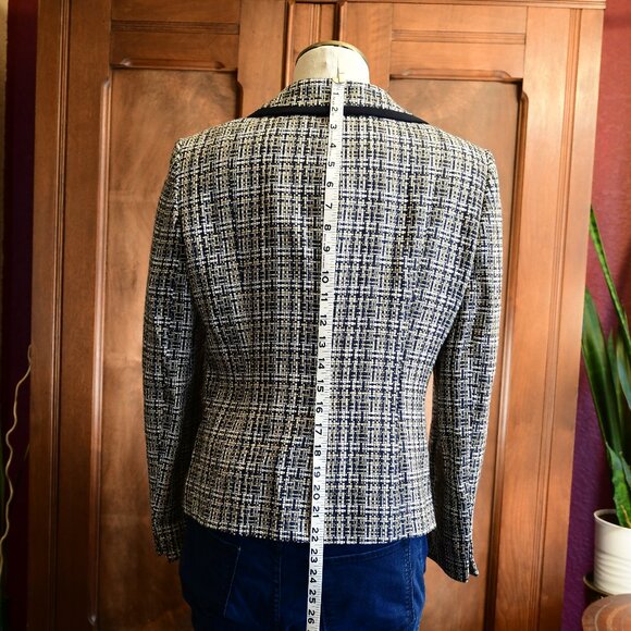 Le Suit Petite Women's Blazer, Navy Blue and Grey Size 10P NWT - Picture 3 of 5